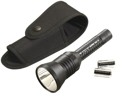 Super Tac X Flashlight With Holster 200 Lumens Black