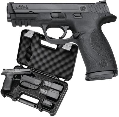 M&P Carry & Range Kit M&P .40 Smith & Wesson 4.25 Inch Barrel 10 Pound Trigger Pull Includes Holster Magazine Pouch Earplugs 3 Magazines Speed Loader 10 Rounds - MA Compliant