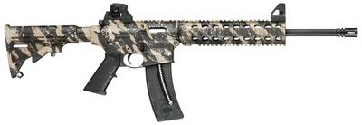 M&P 15-22 Threaded Barrel .22 Long Rifle 16.5 Inch Barrel Flash Suppressor 6-Position Collapsible Stock Black and Tan Finish 25 Round