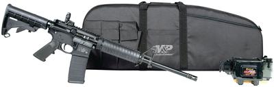 M&P 15 Sport II Promo Kit 5.56mm NATO 16 Inch Threaded Barrel Armornite Finish Adjustable Sights Adjustable Stock 30 Round Plus Caldwell Mag Charger Tac-30 and Duty Series Gun Case