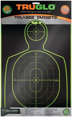 Tru-See Reactive/Splatter Targets Handgun Green 12 Pack