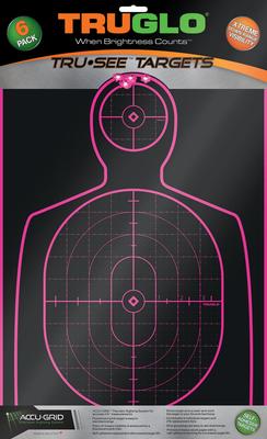 Tru-See Reactive/Splatter Targets Handgun Pink 6 Pack
