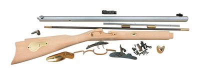 St Louis Hawken Rifle Kit .50 Caliber Percussion 28 Inch Octagonal Barrel White Hardwood Stock Clampacked