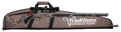 Vortek StrikerFire Scoped Gun/Case Package .50 Caliber 28 Inch Barrel CeraKote Finish 3-9x40 Duplex Rangefinding Scope Hogue Overmold Soft Touch Stock Realtree Xtra