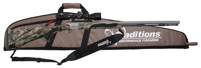 Vortek StrikerFire Drury Outdoors Package .50 Caliber 28 Inch Barrel CeraKote Finish 3-9x40mm Nikon InLine XR Scope Hogue Soft Touch Overmold Stock Mossy Oak New Treestand Camo