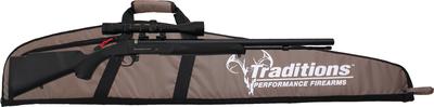Buckstalker Scoped Gun/Case Package .50 Caliber 24 Inch Barrel Blue Finish 3-9x40mm Duplex Scope Black Synthetic Stock