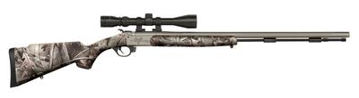 Pursuit G4 Ultralight .50 Caliber 26 Inch Tapered Fluted Barrel CeraKote Finish 3-9x40mm Duplex Scope Reaper Buck Camo Soft Touch Stock