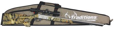 Pursuit Ultralight Muzzleloader .50 Caliber 26 Inch Tapered Fluted Barrel Premium CeraKote Finish 3-9x40 Duplex Scope Carrying Case No Sights Mossy Oak Infinity Synthetic Thumbhole Stock