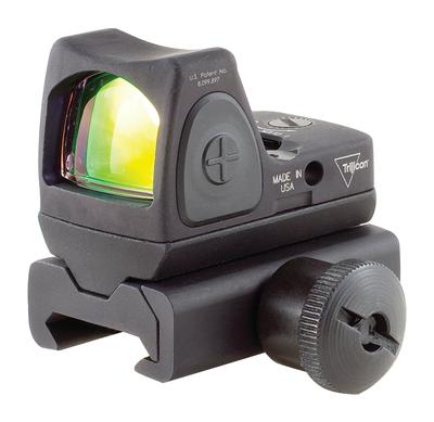 RMR Type 2 Ruggedized Miniature Reflex Adjustable LED Sight With RM34W Weaver Mount 6.5 MOA Red Dot Reticle Matte Black Finish