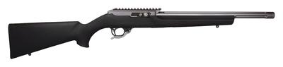 X-Ring .22 Long Rifle 16.5 Inch Threaded Barrel 1/2x28 TPI Gun Metal Gray Finish Ruger BX Trigger Black Hogue Overmolded Stock 10 Round