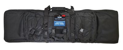 Tactical Assault Rifle Soft-sided Case With Pockets and Adjustable Shoulder Strap Black Nylon 43 Inch