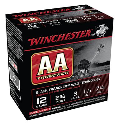 AA TrAAcker 12 Gauge 2.75 Inch 1250 FPS 1.125 Ounce 7.5 Shot Black Wad