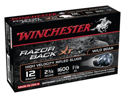 Razorback XT Rifled Slug 12 Gauge 2.75 Inch 1600 FPS One Ounce Five Per Box