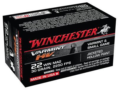 Varmint High Velocity .22 Winchester Magnum Rimfire 30 Grain Jacketed Hollow Point 50 Per Box