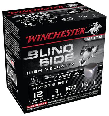 Blind Side Steel Hex High Velocity Waterfowl 12 Gauge 3 Inch 1675 FPS 1.125 Ounce 1 Shot