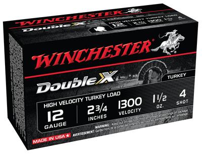 Double X High Velocity Turkey Loads Copper Plated Buffered 12 Gauge 2.75 Inch 1300 FPS 1.5 Ounce 4 Shot