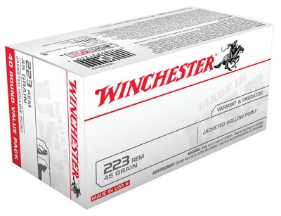 USA Brand .223 Remington 45 Grain Jacketed Hollow Point 40 Pack