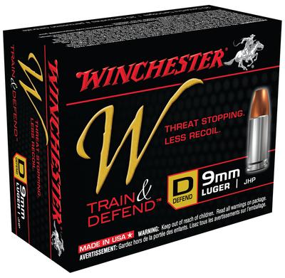 Winchester W Defend 9mm 147 Grain Jacketed Hollow Point