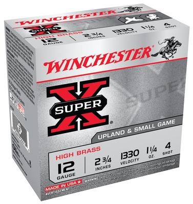 Super-X High Brass 12 Gauge 2.75 Inch 1330 FPS 1.25 Ounce 4 Shot