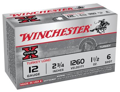 Super-X Turkey 12 Gauge 2.75 Inch 1260 FPS 1.5 Ounce 6 Shot Copperplated