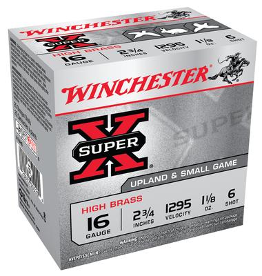 Super-X High Brass 16 Gauge 2.75 Inch 1295 FPS 1.125 Ounce 6 Shot