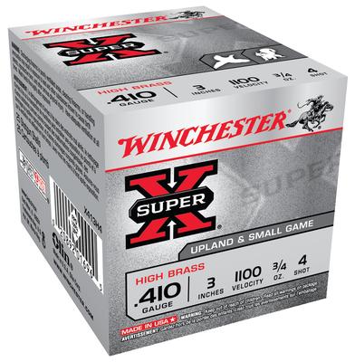 Super-X High Brass .410 Gauge 3 Inch 1100 FPS .75 Ounce 4 Shot