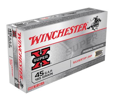 Super-X Handgun .45 GAP 185 Grain Silvertip Hollow Point