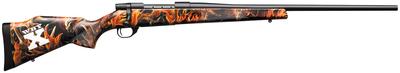 WBY-X Vanguard 2 Blaze .270 Winchester 24 Inch Barrel Blue Finish Lightweight Composite Monte Carlo Stock Dipped in Boneyard Camo Blaze Pattern 5 Round