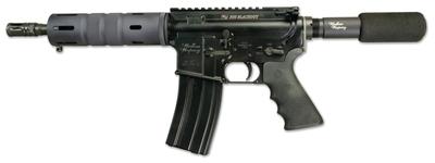 Model RP9SFS-7-300 AR-Style Pistol .300 AAC Blackout Nine Inch Chrome-Line Barrel 1913 Rail AR Pistol-Type Receiver Tube With Foam Sleeve No Sights Black Anodized Finish Hogue Pistol Grip 30 Round
