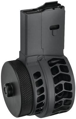 X-15 Chevron Skeletonized 50 Round Drum Magazine For AR-15/M16 .223/5.56 .300 Blackout Full Length Tactical Gray