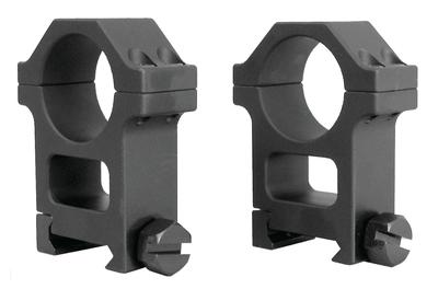 4-Screws Scope Rings AR-Tall One Inch Picatinny Matte Black
