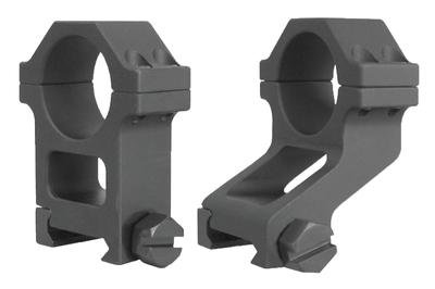Offset Combo Scope Ring Set Tall/Offset One Inch Picatinny Matte Black