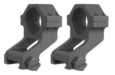 Dual Offset Scope Ring Set 30mm Picatinny Matte Black