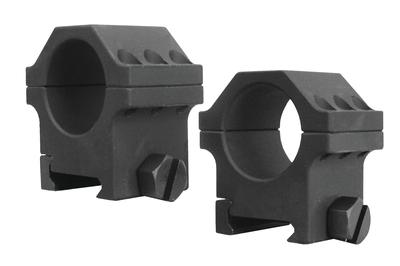6-Screw Scope Ring Set Medium One Inch Picatinny Matte Black