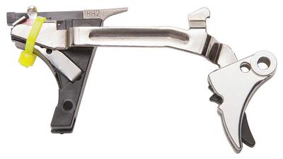 Fulcrum Drop In Trigger Kit Stainless Trigger Pad with Black Safety for Gen 4 Glock 21/30