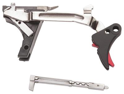 Fulcrum Ultimate Trigger Kit Black Trigger Pad with Red Safety for Gen 4 Glock 22/23/24/27/31/32/33/35