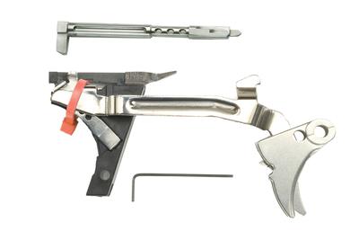 Fulcrum Ultimate Trigger Kit Stainless Trigger Pad with Black Safety for Gen 3 Glock 21/30