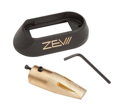 Speed Feed Brass Magwell With Heavy Inserts for Small Frame Glock Gen 4 Black Crinkle Powder Coat 7.9 Ounces