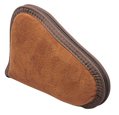 Suede Leather Pistol Case 11 Inch Rust