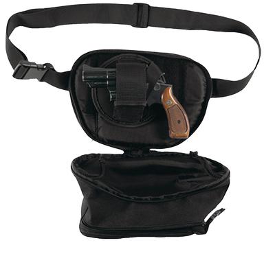 Fanny Pack Holster Black With Black Trim 11x8 Inch Ambidextrous