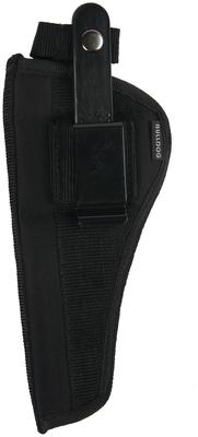 Belt and Clip Ambidextrous Holster For Most Large Frame Revolvers With 5-6 Inch Barrels Black