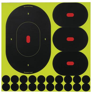 Shoot-N-C 5 Nine-Inch Oval Silhouette 15 Four-Inch Replacement Centers 100 Pasters
