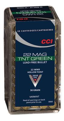 TNT Green .22 Winchester Magnum 30 Grain Lead Free Hollow Point