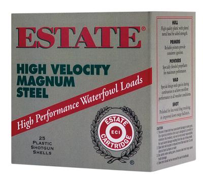 Estate High Velocity 12 Gauge 3 Inch 1500 FPS 1.125 Ounce 3 Steel Shot