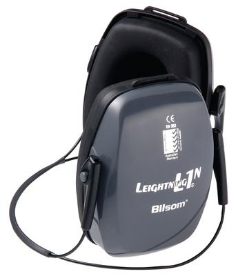 Leightning L1N Neckband Earmuff Behind-the-Neck Design Light Gray Earcups
