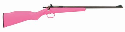 Model 221 Youth With Lock .22 Long Rifle 16.125 Inch Barrel Stainless Steel Finish Pink Synthetic Stock