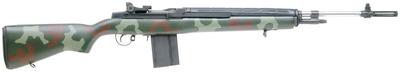 M1A Super Match 7.62x51mm NATO/.308 Winchester 22 Inch Douglas Premium Air Gauged Custom Heavy Match Barrel Stainless Steel Finish McMillan Marine Corp Green Camo Fiberglass Stock 10 Round