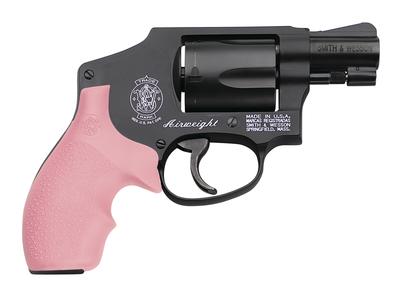 Model 442 Airweight .38 Special +P 1.875 Inch Barrel Matte Black Finish Internal Lock Pink Grip 5 Round