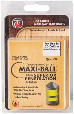 .50 Caliber Maxi-Ball Prelube 320 Grain 20 per Box