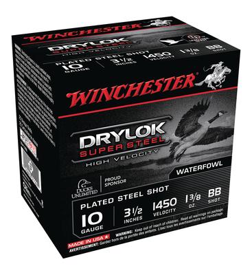 Drylok Super Steel High Velocity Waterfowl Loads Plated 10 Gauge 3.5 Inch 1450 FPS 1.375 Ounce BB Steel Shot